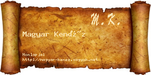 Magyar Kenéz névjegykártya